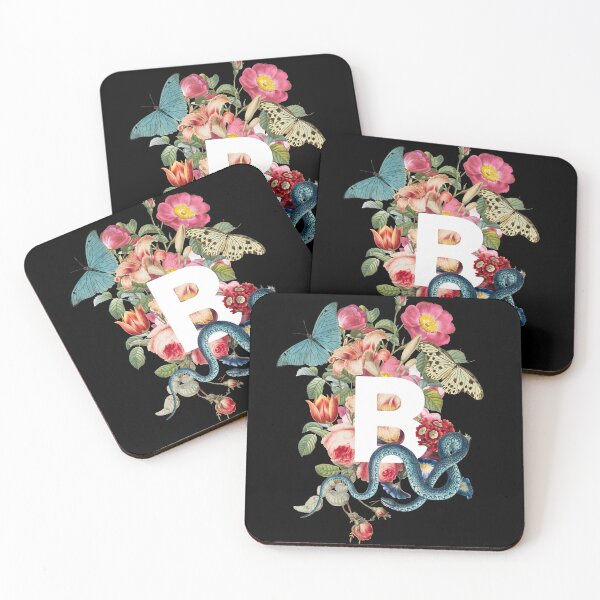 Item preview, Letter B with Flowers, Butterflies, and Snake designed and sold by Trish Dish.