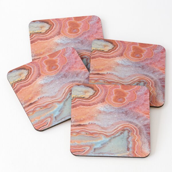 Item preview, Amazing Coral Agate Geode Slice designed and sold by Lucky-Town-Art.