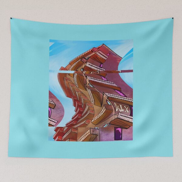 Item preview, Glitched in the multiverse of madness, colorful appartment building designed and sold by dusso.
