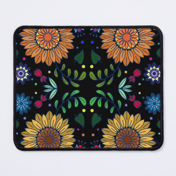 Item preview, Bright, Vibrant, Colorful Flowers On Black Background designed and sold by Gsallicat.