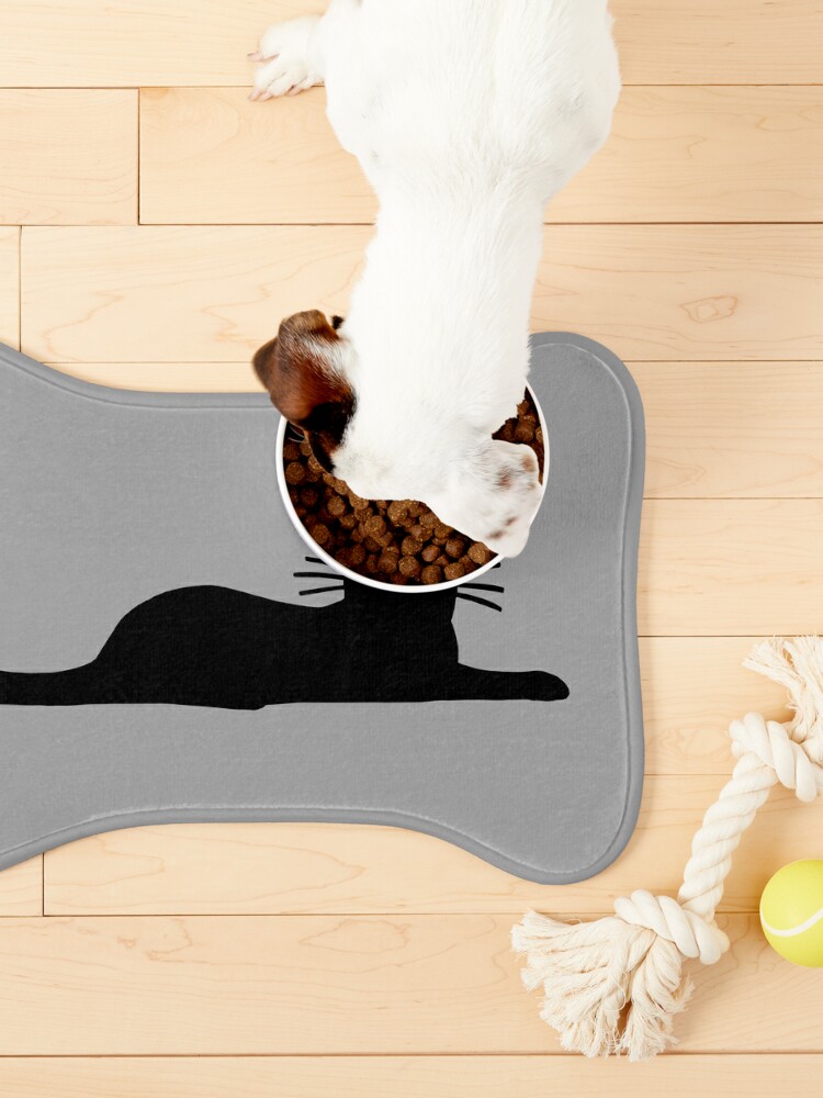 Disover Cat lie down- Pet Bowls Mat