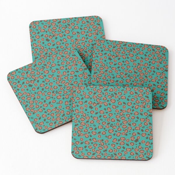 Item preview, Teal leopard print  designed and sold by Tanya Mihe.