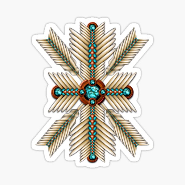Item preview, Bone and Turquoise Sunburst designed and sold by Naumaddic Arts.