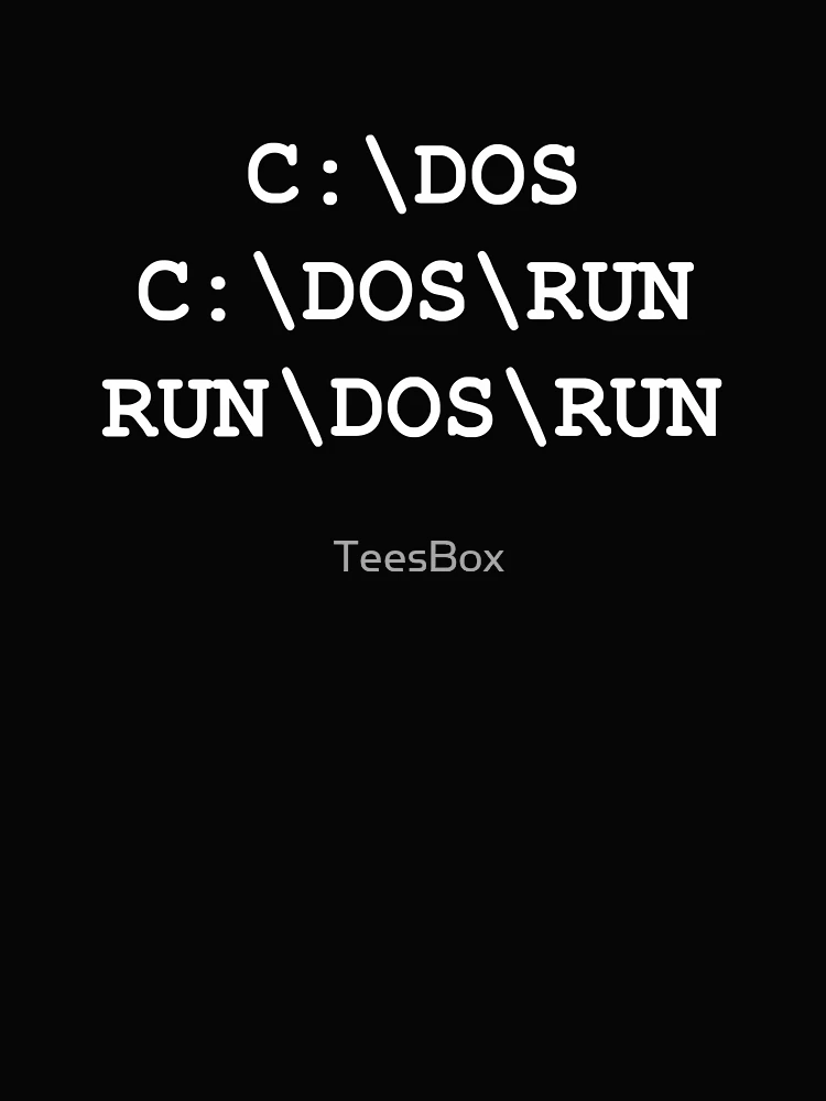 Thumbnail 4 of 4, Boxy T-Shirt, C:\DOS, C:\DOS\RUN, RUN\DOS\RUN designed and sold by TeesBox.