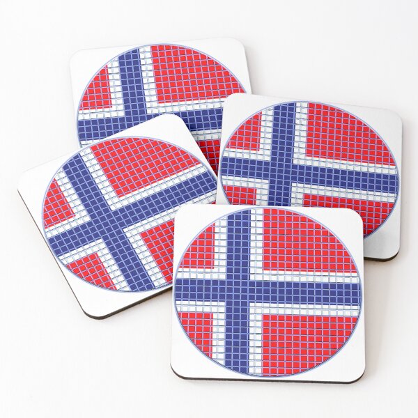 Item preview, Norway Flag Rounded - Squares Pixel  designed and sold by MoonElite.