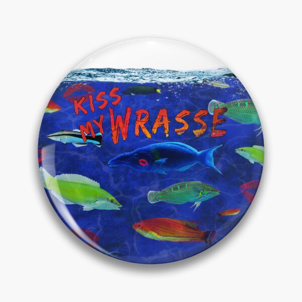 Item preview, Kiss My Wrasse Fish Humor Design designed and sold by Nola Lee Kelsey.