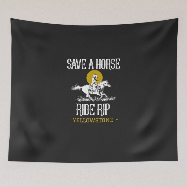 Item preview, Save A Horse Ride Rip Yellowstone Montana Funny Essential T-Shirt C designed and sold by sveenithee.