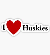 I Heart Huskies Sticker