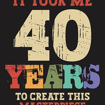 Affiche 40 ans Poster / Carte à imprimer du 40ème anniversaire