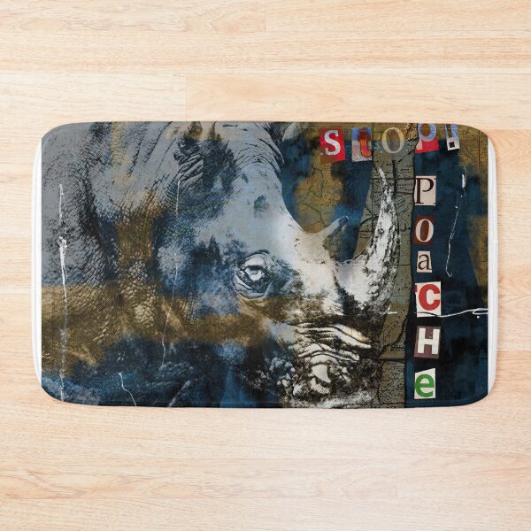 Item preview, Stop Rhino Poachers Wildlife Conservation Art designed and sold by Nola Lee Kelsey.