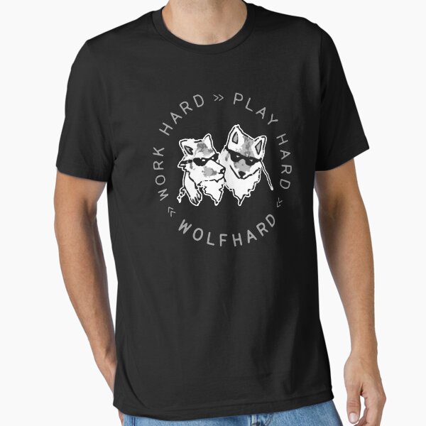 Vista previa del artículo con la obra «Camiseta Finn-Wolfhard-Work-Hard-Play-Hard-Wolfhard», diseñado y vendido por BerschEverett.