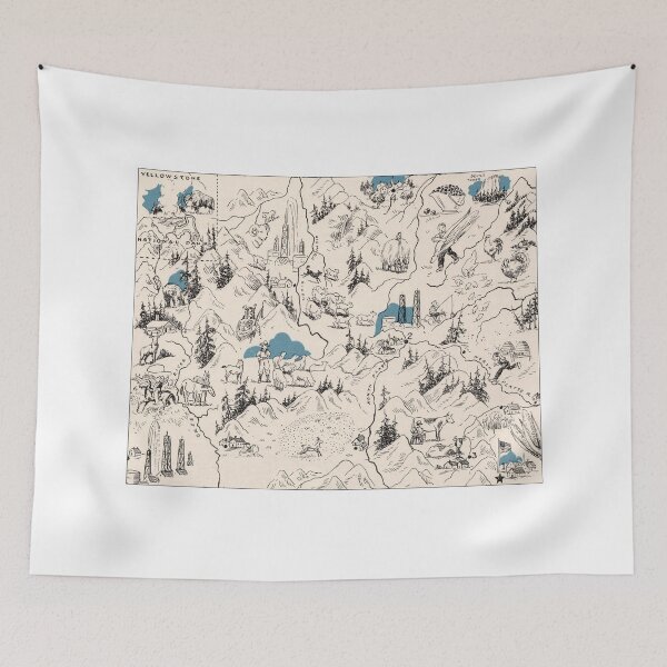 Item preview, Wyoming Vintage Picture Map designed and sold by surgedesigns.