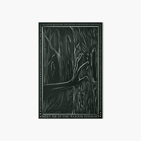 Vista previa del artículo con la obra «Encuéntrame en el bosque: Lord Huron Print», diseñado y vendido por hiddenref.