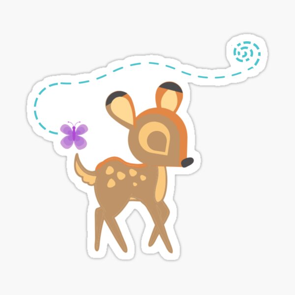 Walt Disney's BAMBI Cute Fawn Disney Movie Deer - Window Cling Decal  Sticker NEW