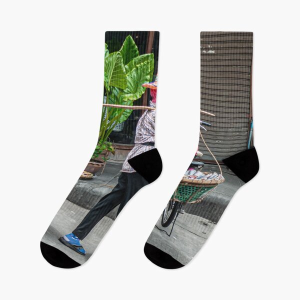 Item preview, Street Vendor selling dried fish, Bangkok, Thailand designed and sold by Kevin Hellon.