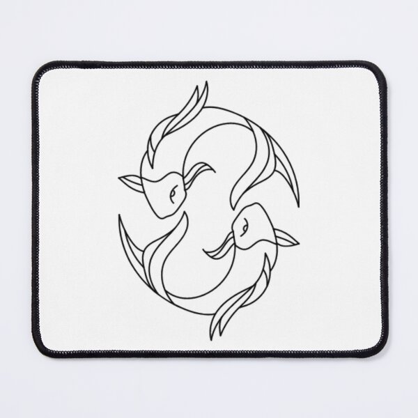Item preview, Black pisces fishes designed and sold by Wavytarot.