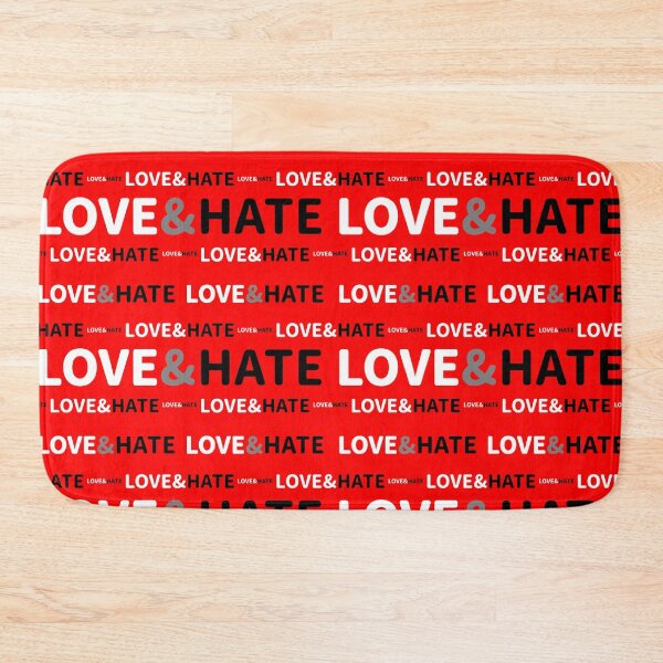 Item preview, Love and Hate Concept Typographic Design designed and sold by DFLC Prints.