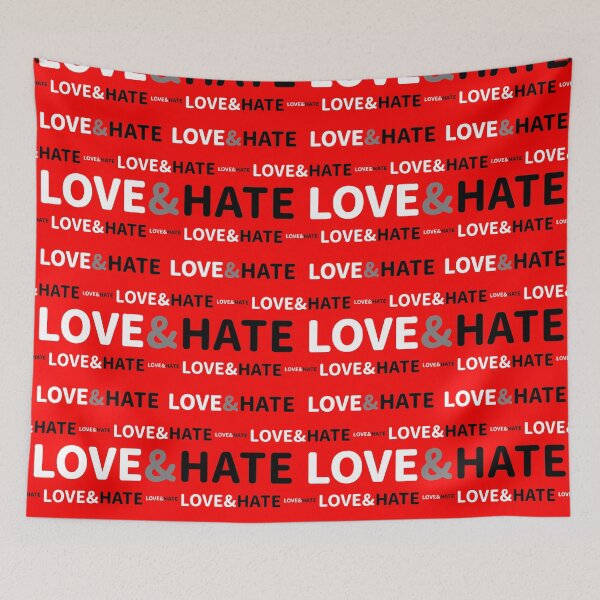 Item preview, Love and Hate Concept Typographic Design designed and sold by DFLC Prints.