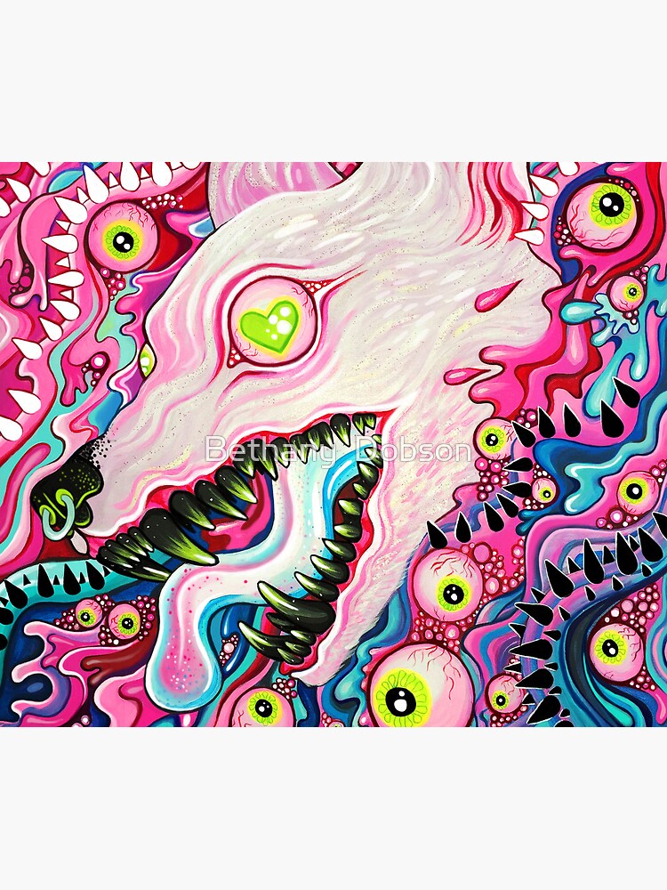 Thumbnail 5 of 5, Mouse Pad, Glitterwolf Acrylic Painting designed and sold by cloudsover31.