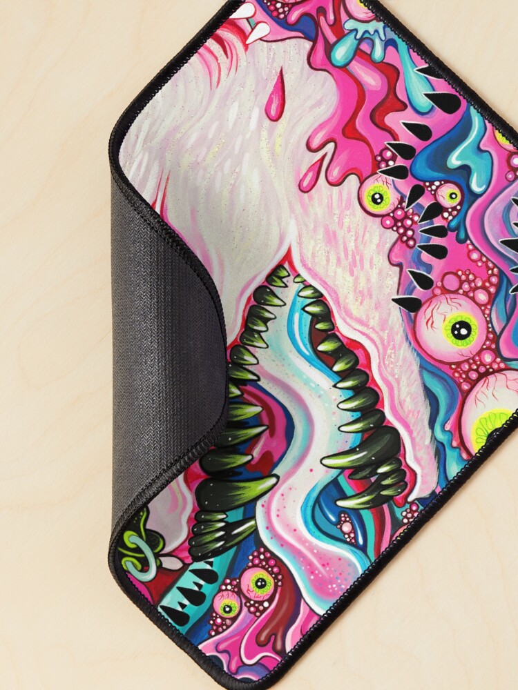 Thumbnail 2 of 5, Mouse Pad, Glitterwolf Acrylic Painting designed and sold by cloudsover31.