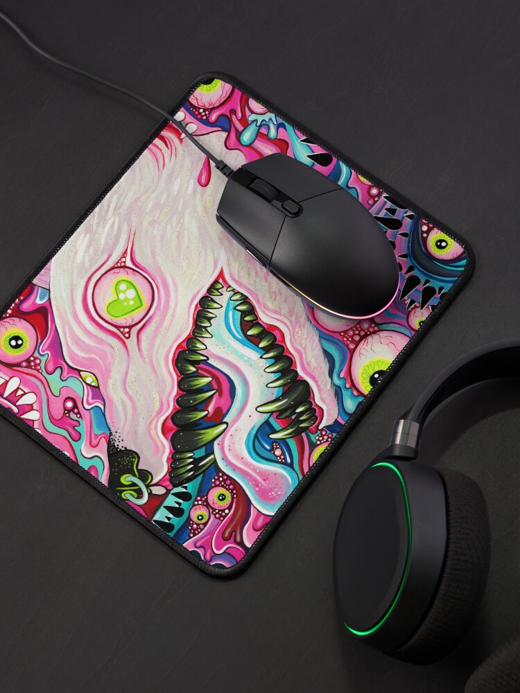 Thumbnail 4 of 5, Mouse Pad, Glitterwolf Acrylic Painting designed and sold by cloudsover31.