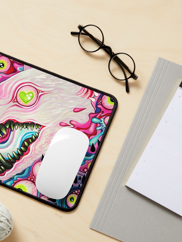 Thumbnail 3 of 5, Mouse Pad, Glitterwolf Acrylic Painting designed and sold by cloudsover31.