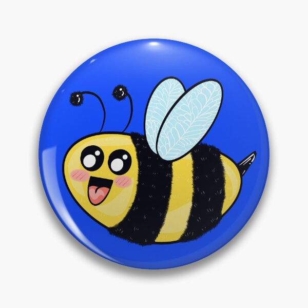 Item preview, Happy Fuzzy Bee With Blue  designed and sold by missmann.