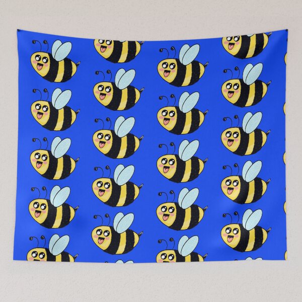 Item preview, Happy Fuzzy Bee With Blue  designed and sold by missmann.