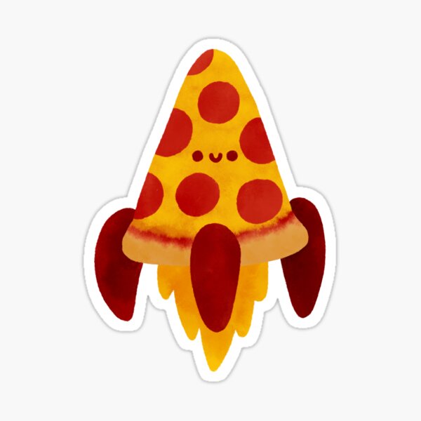 Pizza Rocket Sticker