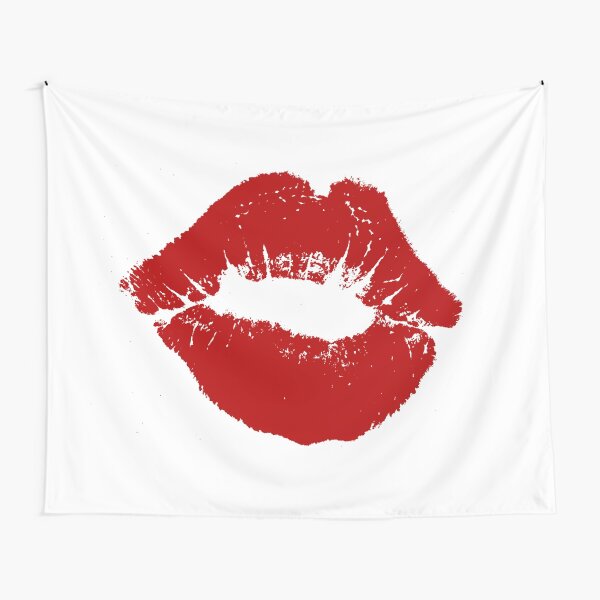 Red kiss lip TeAnne Tapestry