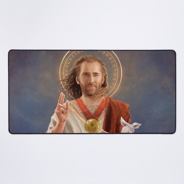 Item preview, Nicolas Cage, Saint Nicolas of Cage, Nic Cage Original Religious Painting designed and sold by Vincent Carrozza.