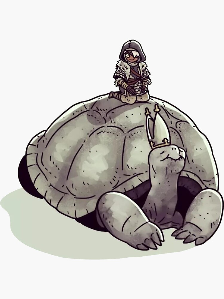 "Elden Ring Dog Bell Turtle" Sticker by ZumZon Redbubble