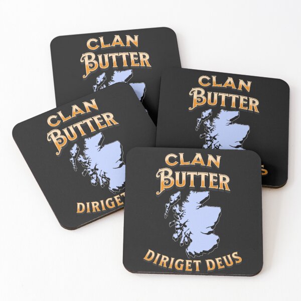 Aperçu de l'œuvre Crête écossaise de devise de beurre de clan créée et vendue par BagTown Clans.