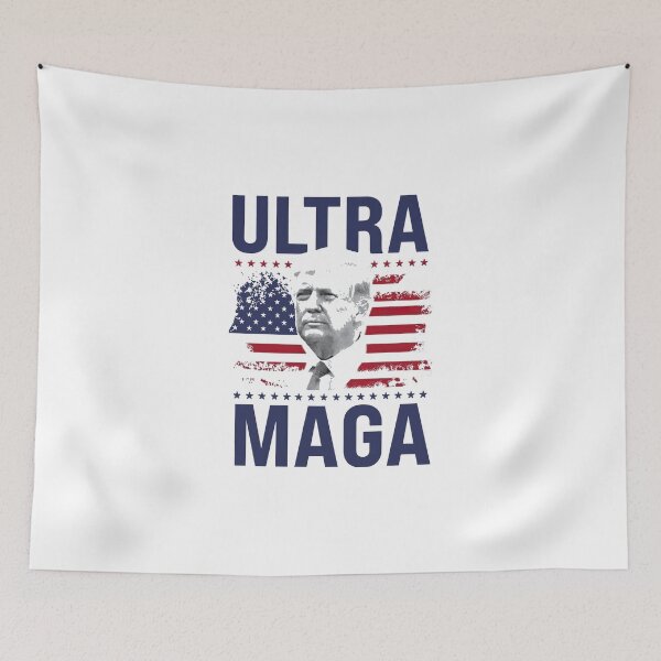 Item preview, Ultra MAGA American Flag, trump designed and sold by ElainaNienow.