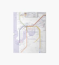 Perth Train Map Art Board
