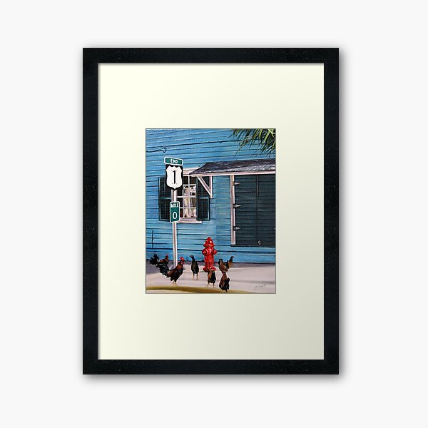 Mile Marker 0 Framed Art Print