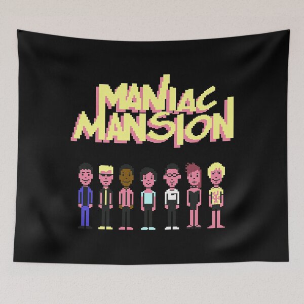 Item preview, Maniac Mansion C64 crew with title T-Shirt designed and sold by BravadoF620.