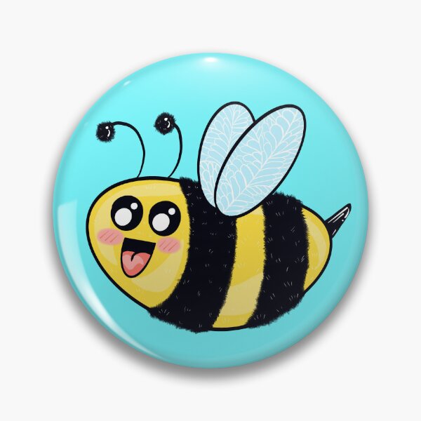 Item preview, Happy Fuzzy Bee With Blue Green  designed and sold by missmann.
