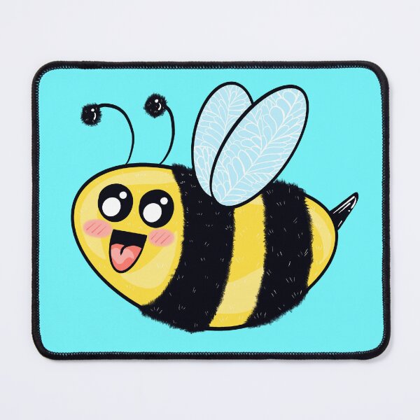 Item preview, Happy Fuzzy Bee With Blue Green  designed and sold by missmann.