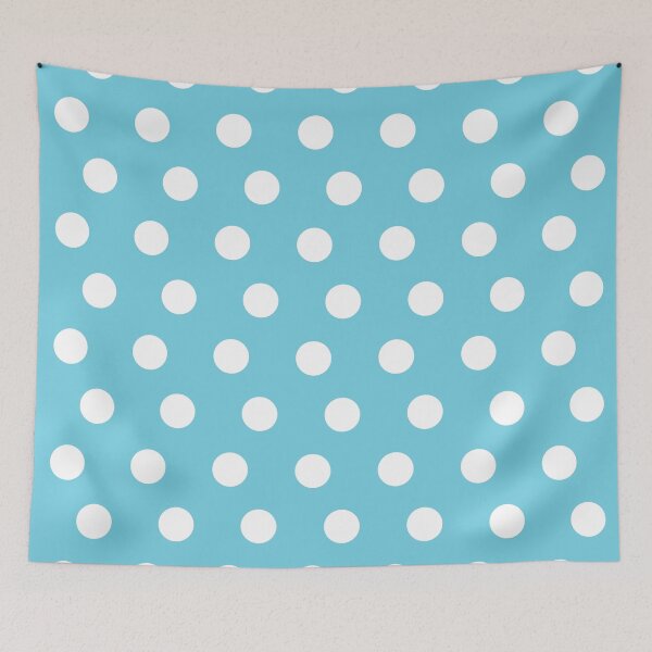 Item preview, Classic Polka Dot Pattern_Medium Cyan Blue designed and sold by mimihuang creations.