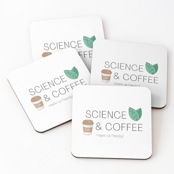 Item preview, SCIENCE & COFFEE make us happy! designed and sold by Pamo Creates.