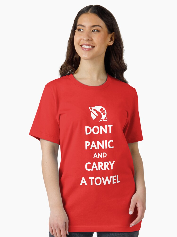 Thumbnail 2 of 7, Essential T-Shirt, Don't Panic and Carry a Towel designed and sold by TeesBox.