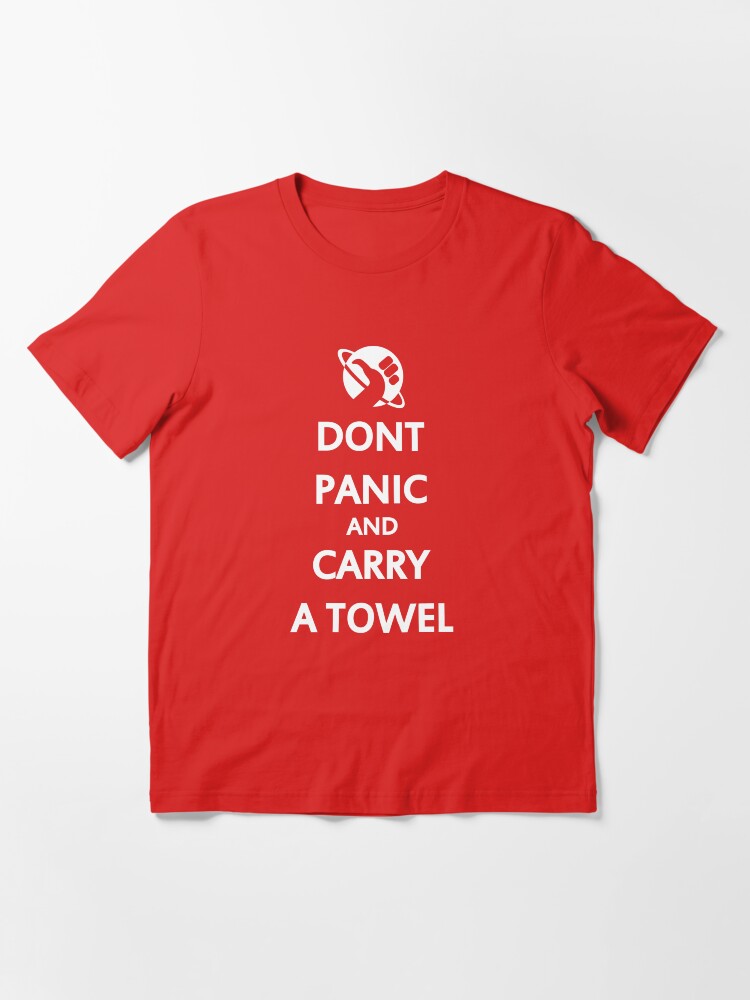 Thumbnail 3 of 7, Essential T-Shirt, Don't Panic and Carry a Towel designed and sold by TeesBox.