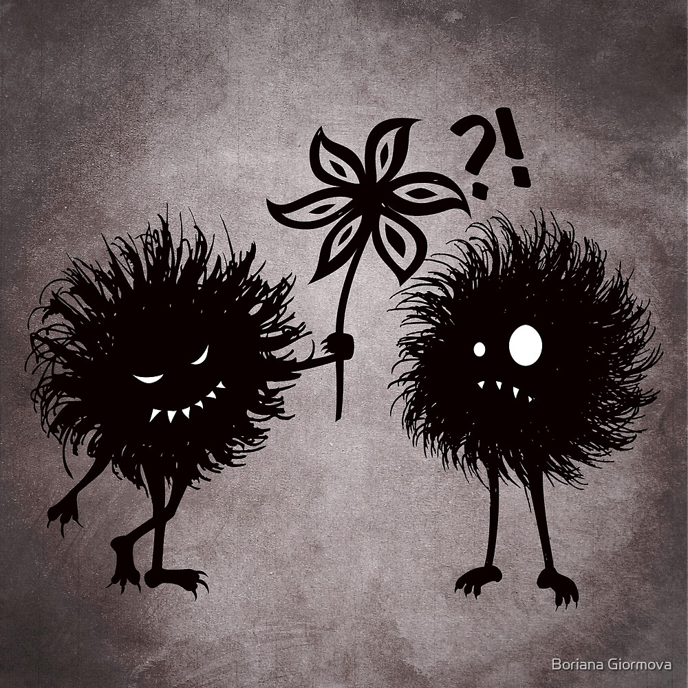 Cute Evil Bugs Being Kind by Boriana Giormova