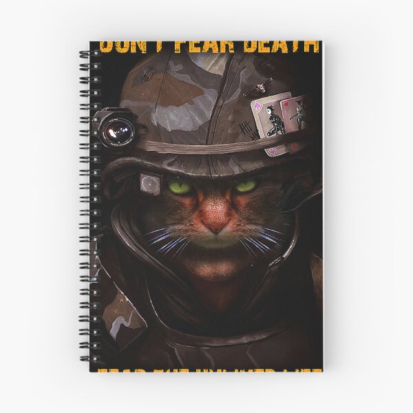 Item preview, Don't Fear Death Fear The Unlived Life Poster, Fire Fighter Poster, Cat Lover Gift, Cat Wall Art, Cat Wall Decor, Fire Fighter Cat Art designed and sold by Steve Kane.