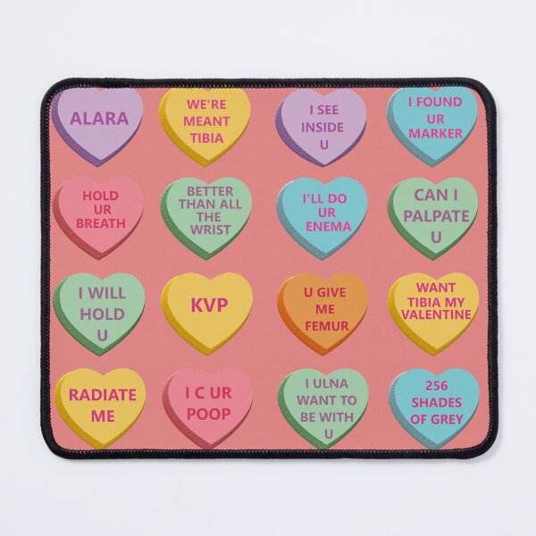 Item preview, Xray Valentines Day Candy Hearts Black Background designed and sold by HumerusHumor.