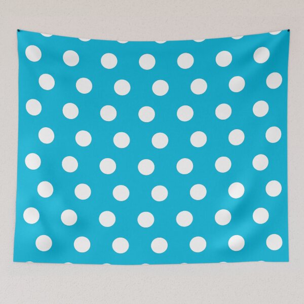 Item preview, Classic Polka Dot Pattern_Medium Cyan Blue designed and sold by mimihuang creations.