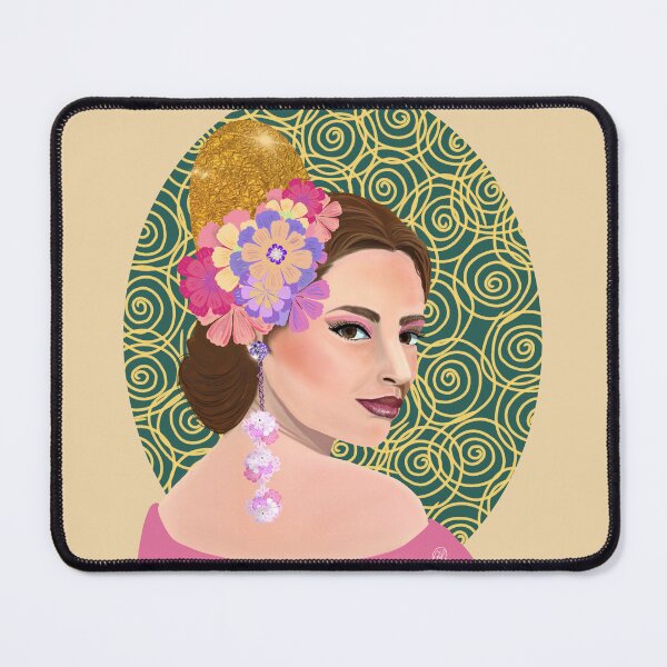 Item preview, Flamenca woman with gold comb and flowers designed and sold by Dancesevillanas.