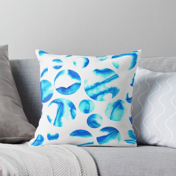 Item preview, Blue marine watercolor circles designed and sold by ullithehat.