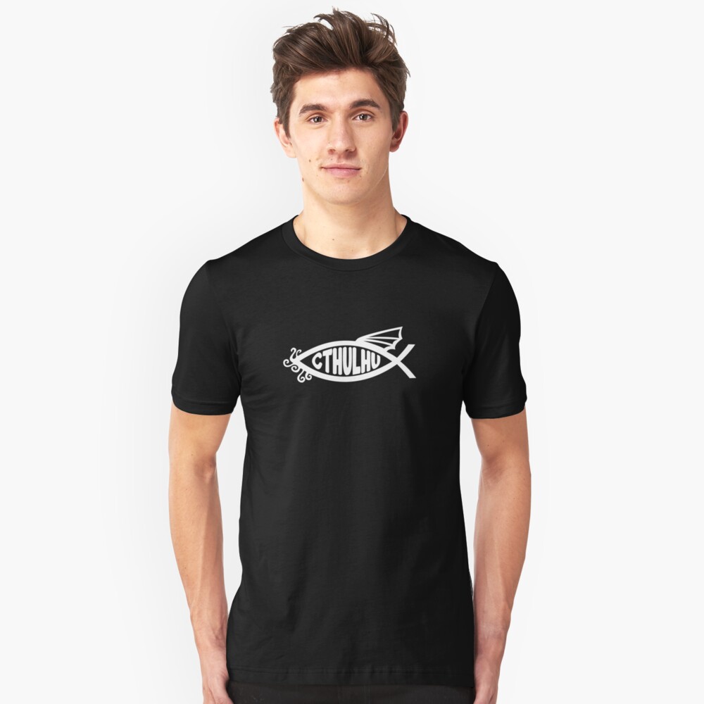 Cthulhu Fish Slim Fit T-Shirt